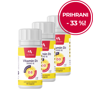 Vitamin D3 3000 I.E. - 3 kosi